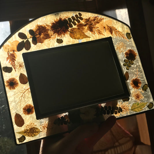 Pressed Flower Glass Photo Frame