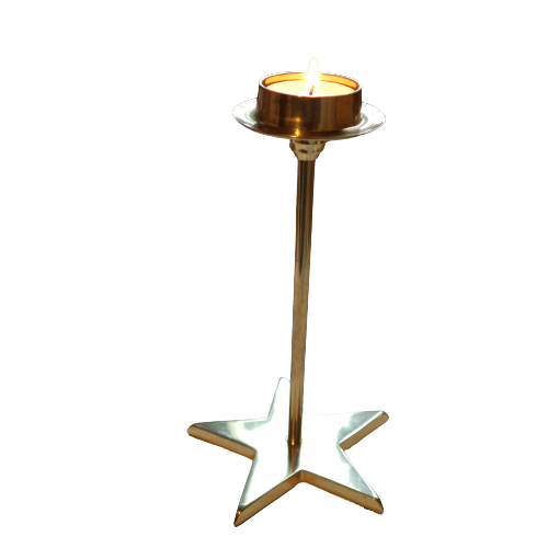 Brass Star Candle Holder