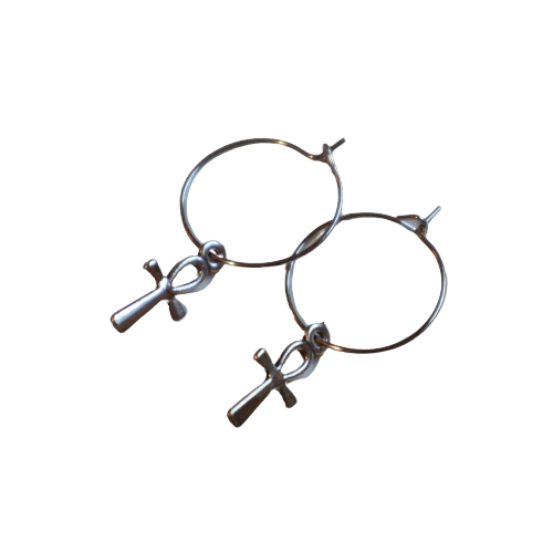 Ankh Hoop Earrings