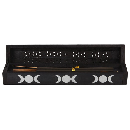 Wooden Triple Moon Incense Box Set