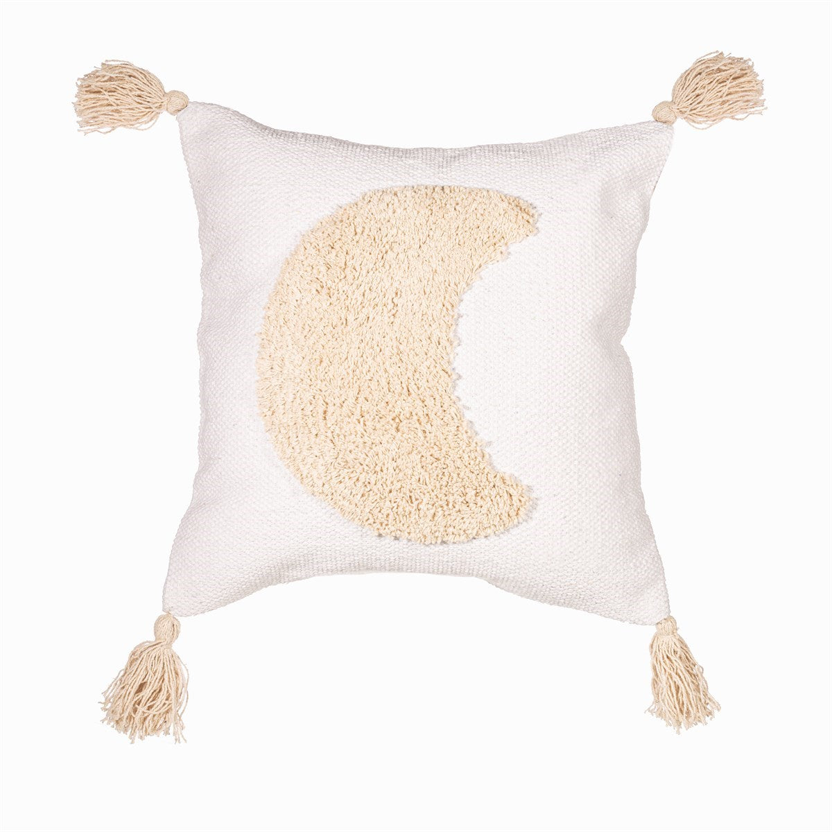 Crescent Moon Tufted Throw Cushion